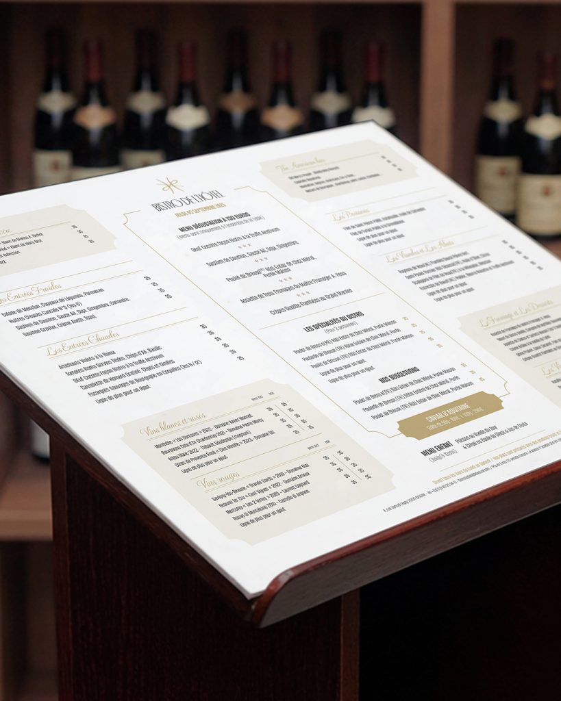 Menu éditable